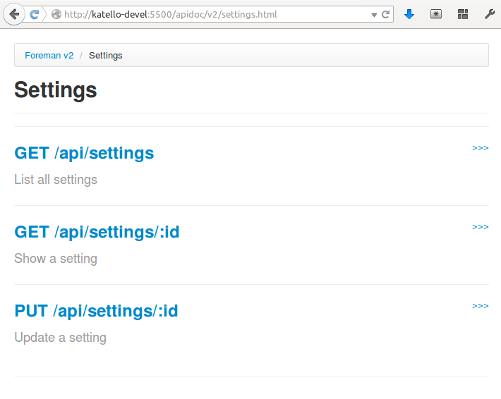 Settings API