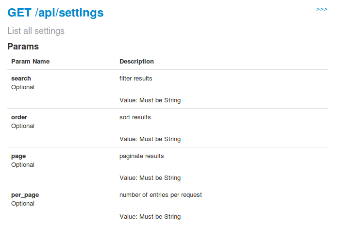 Settings API